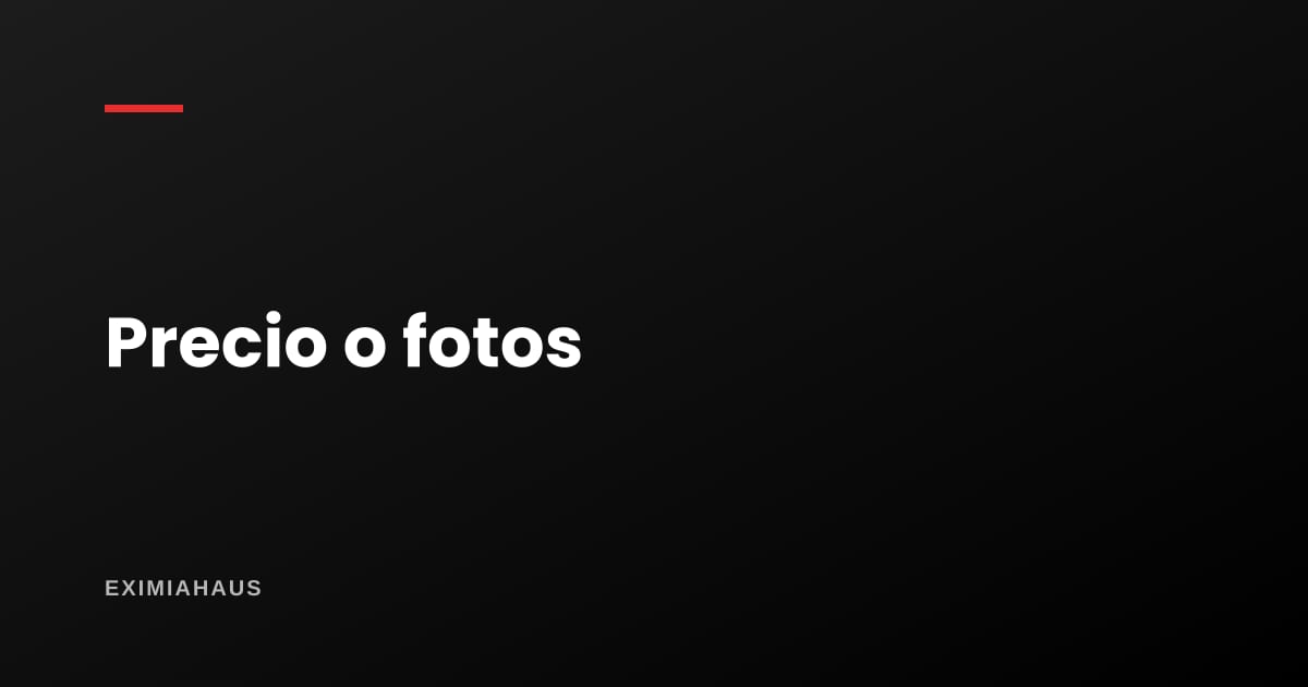 ¿Bajo el precio o cambio las fotos?