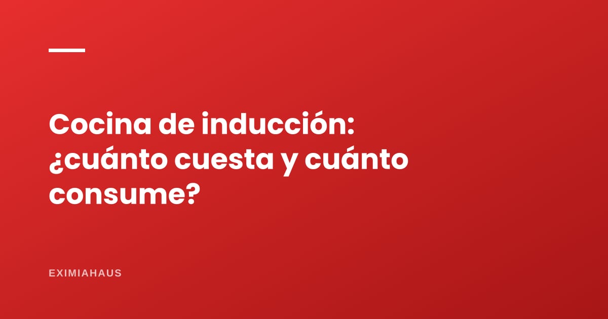Cocina de inducción: ¿cuánto cuesta y cuánto consume?