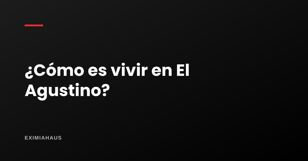 ¿Cómo es vivir en El Agustino?