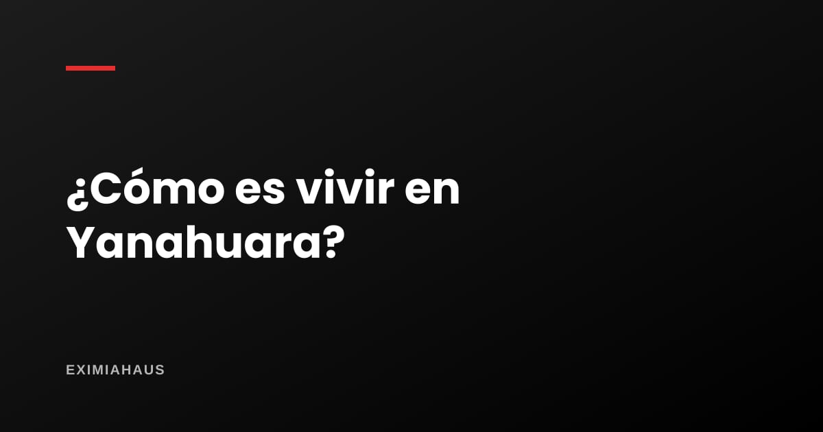¿Cómo es vivir en Yanahuara?