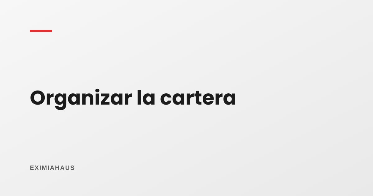 ¿Cómo organizo la cartera de una inmobiliaria pequeña?