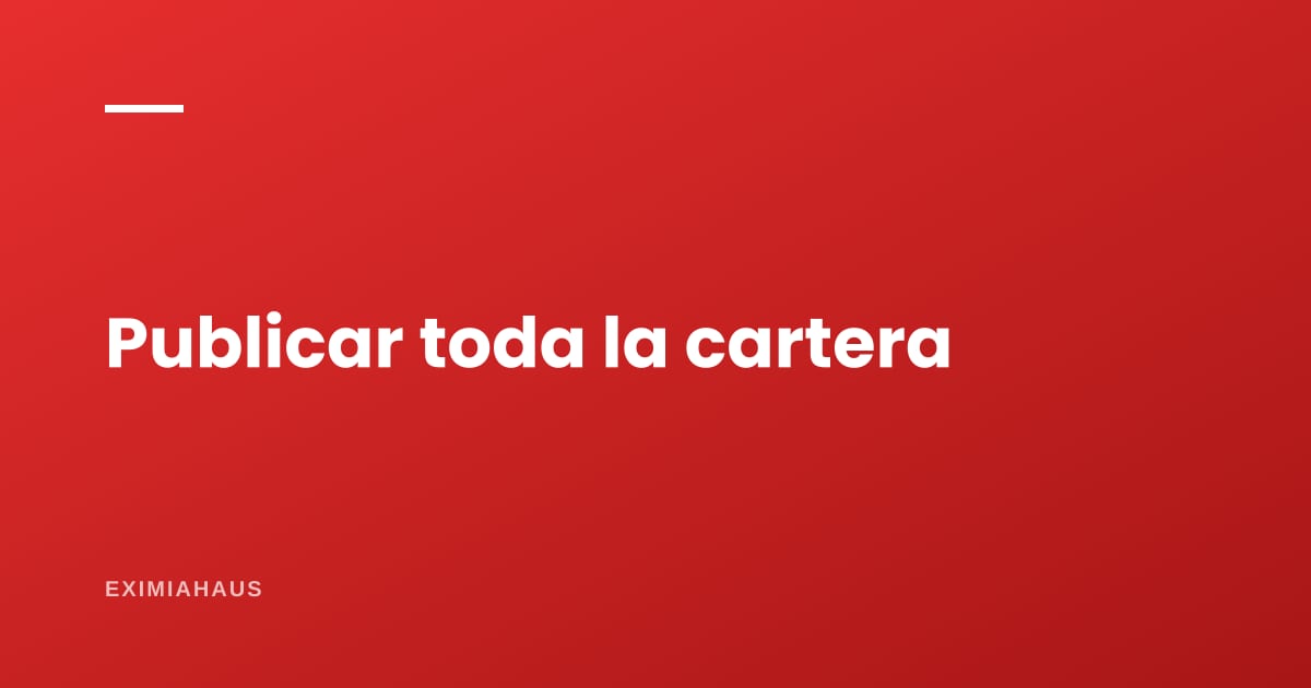 ¿Cómo publica una inmobiliaria toda su cartera?