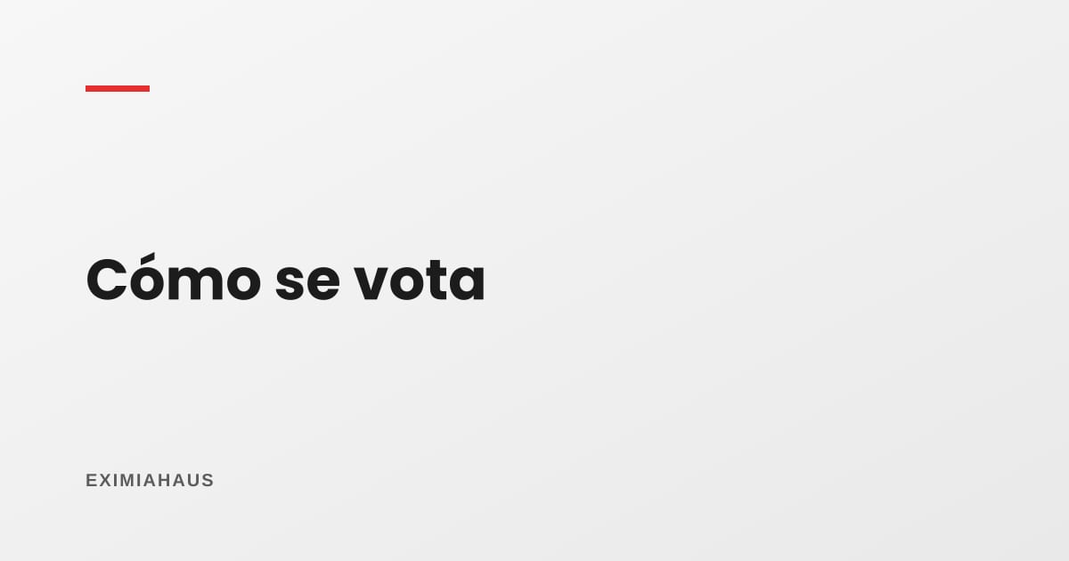 ¿Cómo se vota en una junta de propietarios?