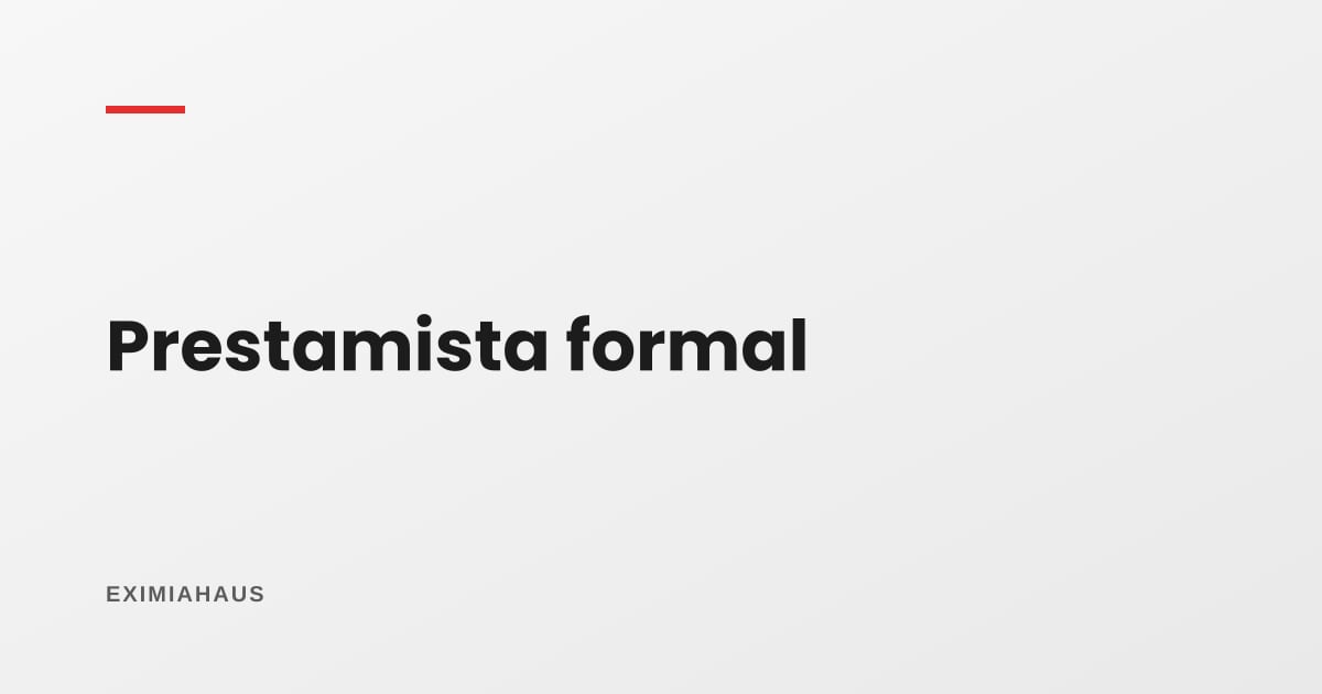 ¿Cómo verifico que un prestamista es formal?