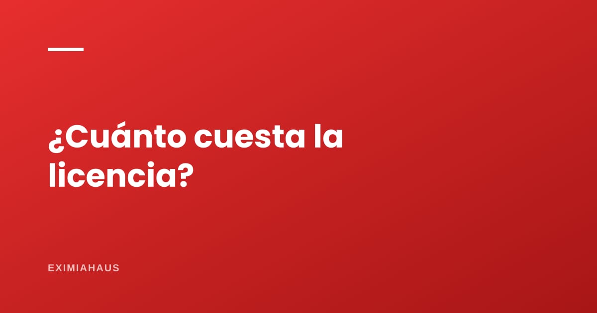 ¿Cuánto cuesta la licencia de funcionamiento?