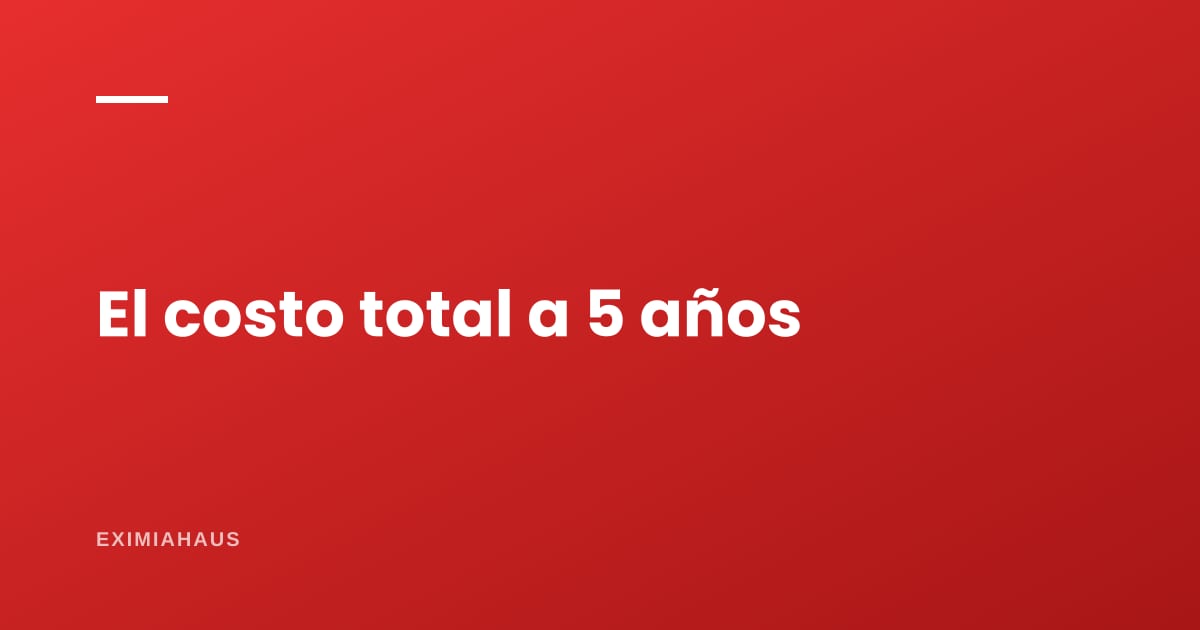 ¿Cuánto me cuesta en total un préstamo con garantía a cinco años?