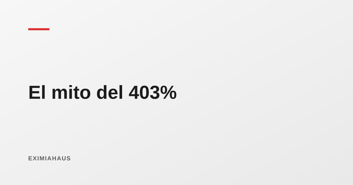 El mito del 403%: qué cifras del marketing inmobiliario están medidas y cuáles son inventadas