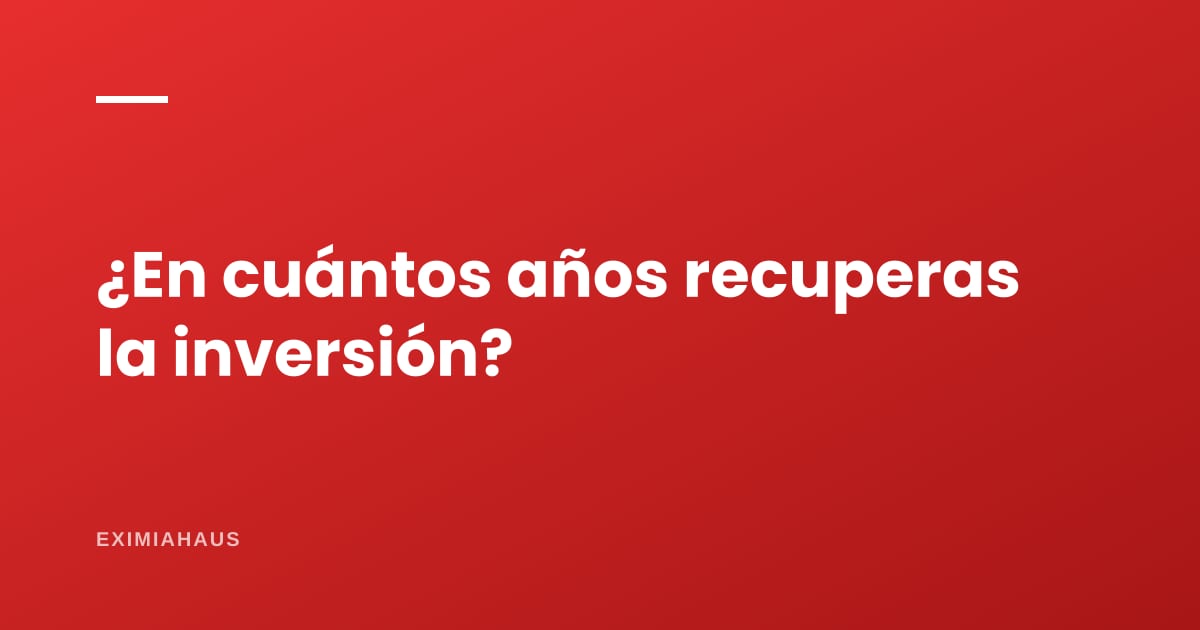 ¿En cuántos años recupero lo invertido en un departamento?