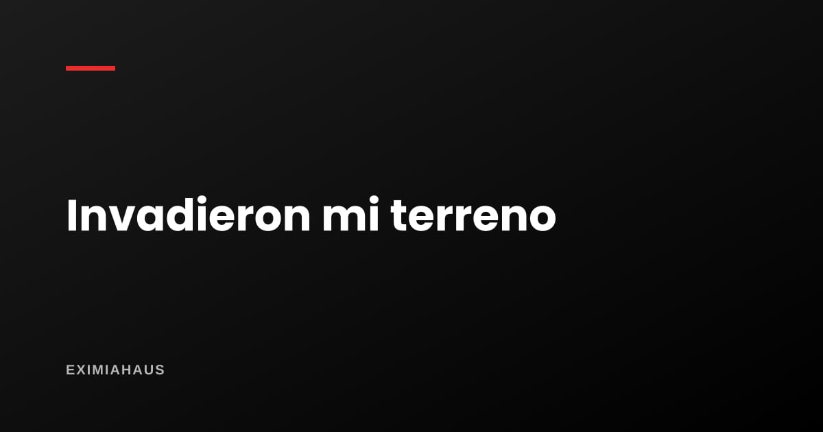 Invadieron mi terreno: las primeras 48 horas deciden el caso