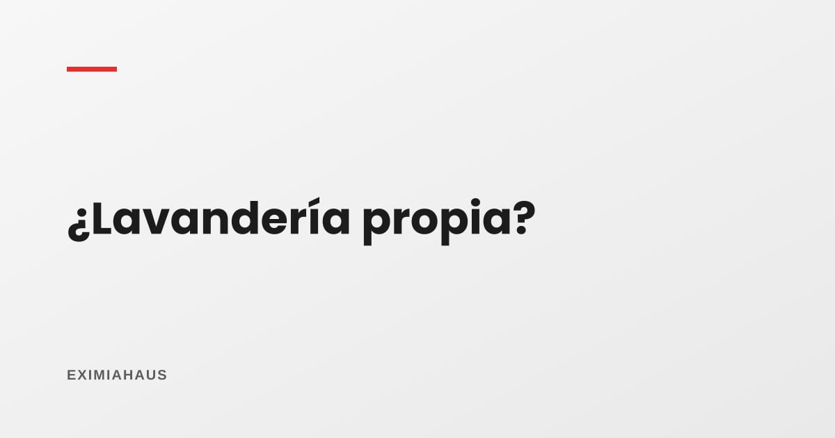 Lavandería propia o común: ¿qué conviene?