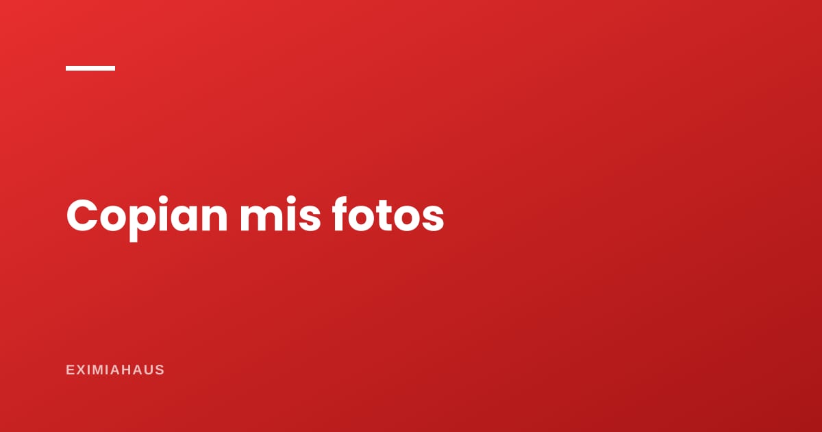 ¿Me pueden copiar las fotos de mi anuncio?