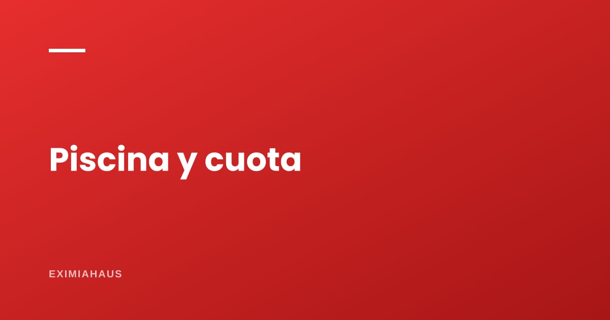 Piscina en el edificio: ¿cuánto sube el mantenimiento?