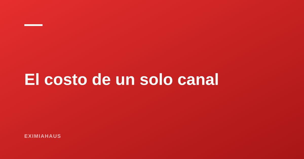 Publicar en un solo canal: cuánto te cuesta realmente en tiempo y en precio de cierre