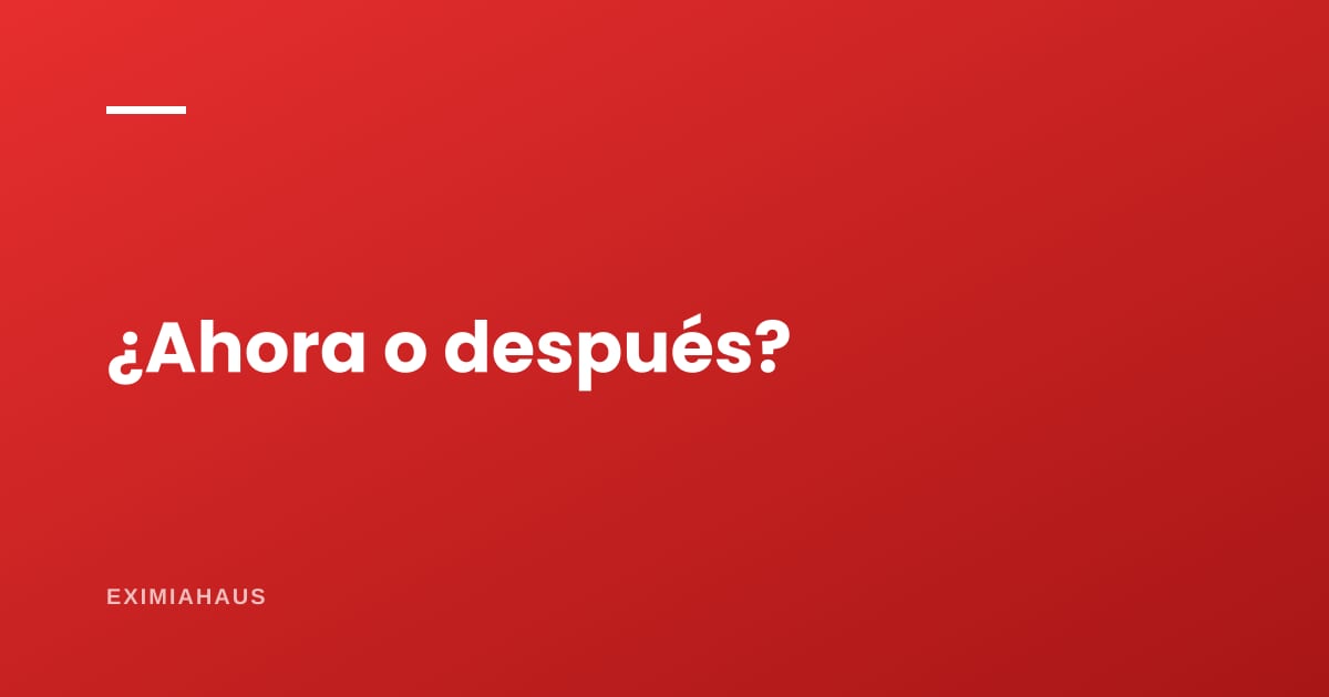 ¿Publico ahora o espero a que suba el mercado?