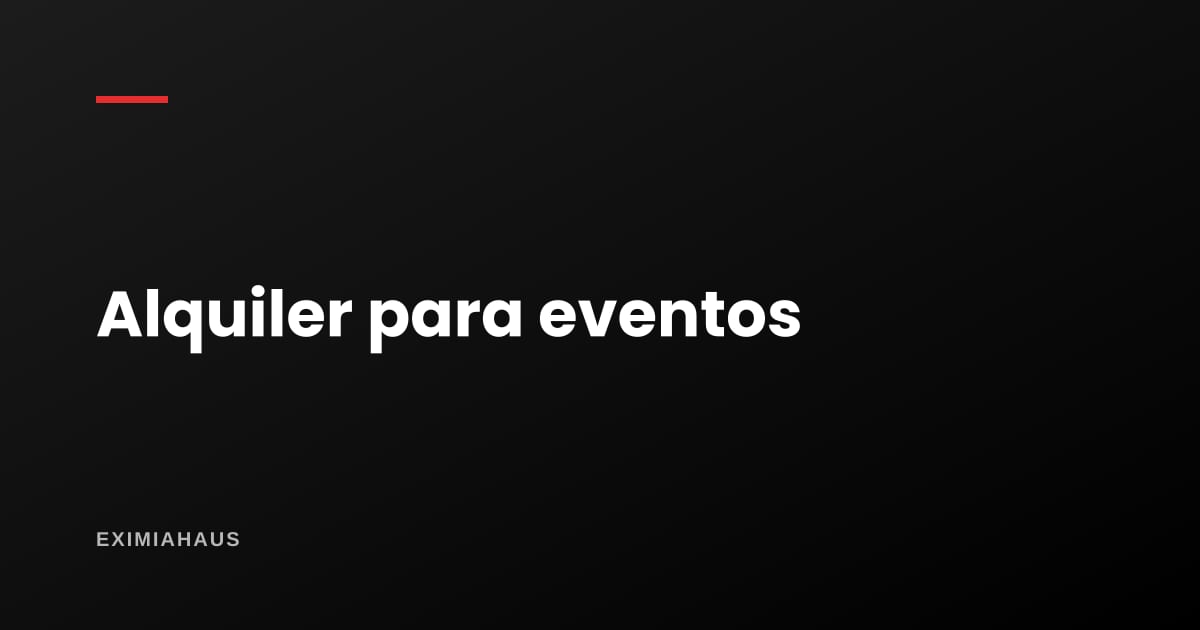 ¿Puedo alquilar mi departamento para eventos?