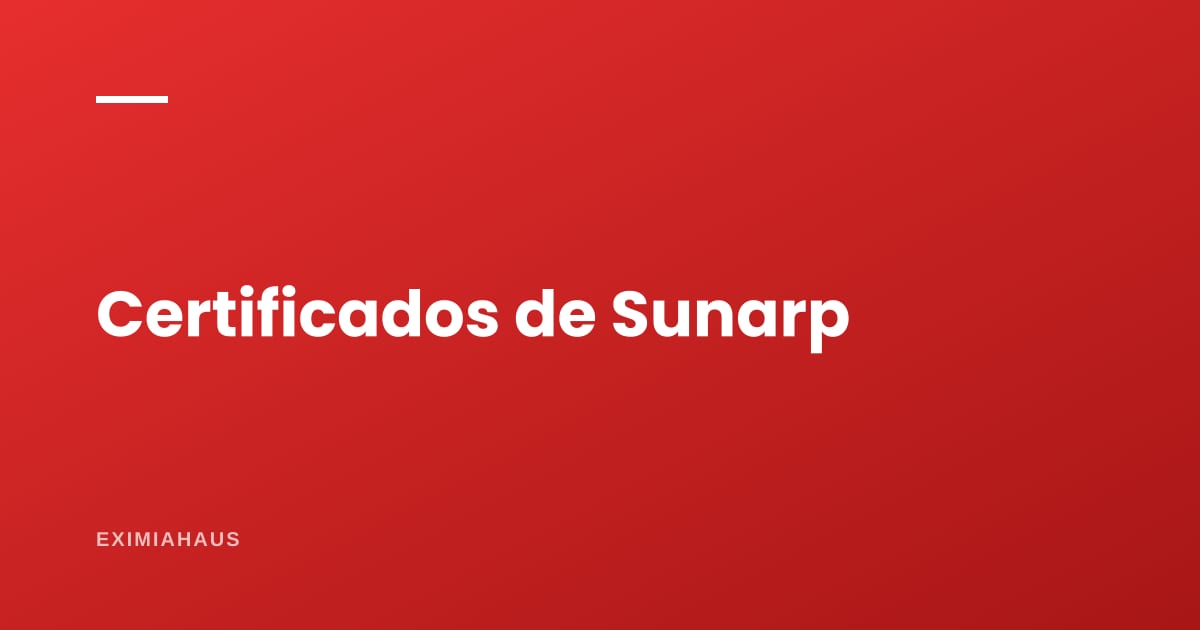 ¿Qué certificado de Sunarp pido en cada caso?