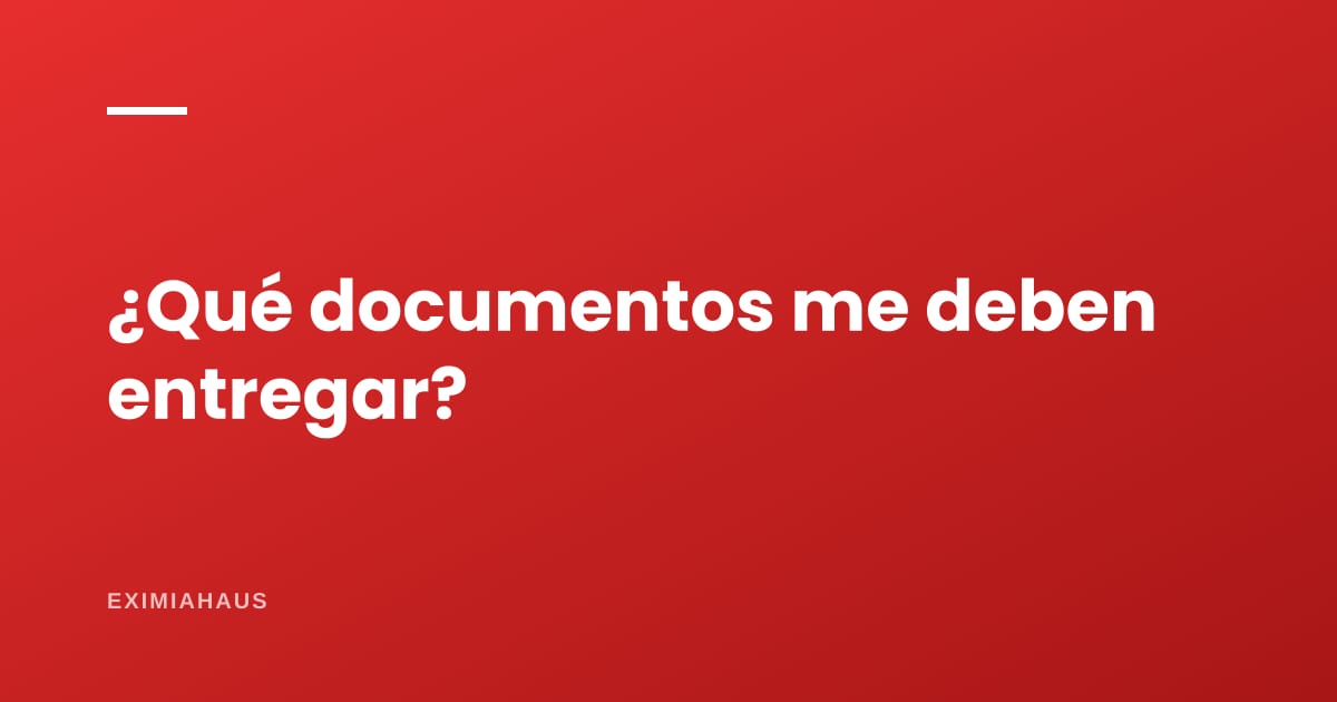 ¿Qué documentos me deben entregar al comprar un departamento?