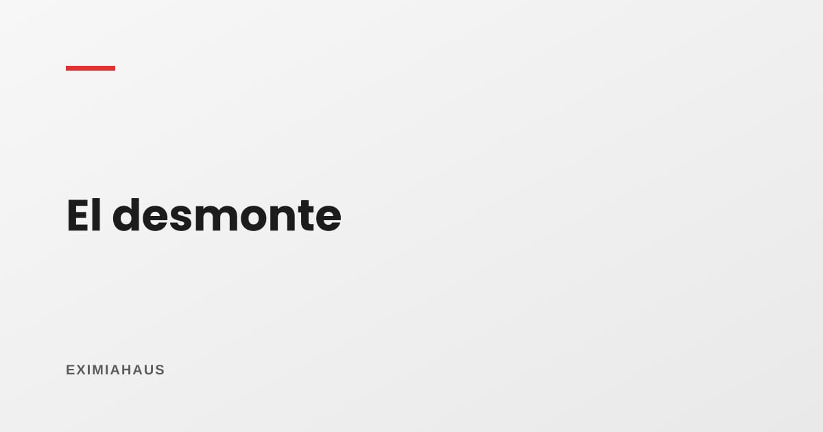 ¿Qué se hace con el desmonte de una obra?