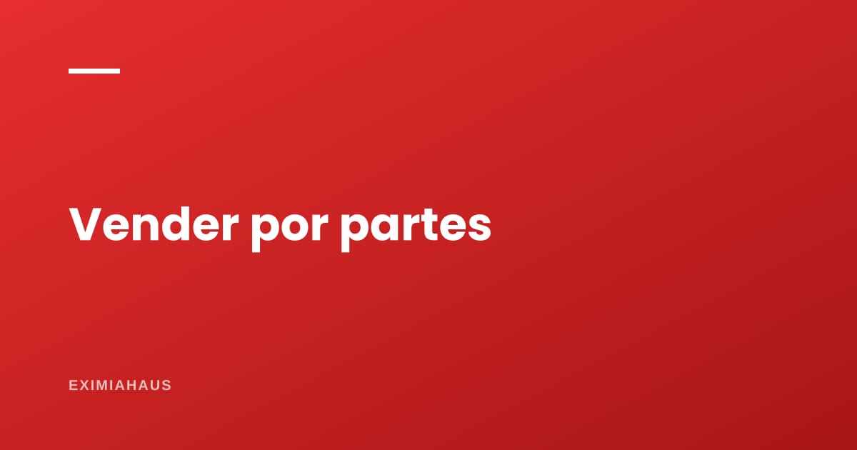 ¿Se puede vender un terreno en partes?