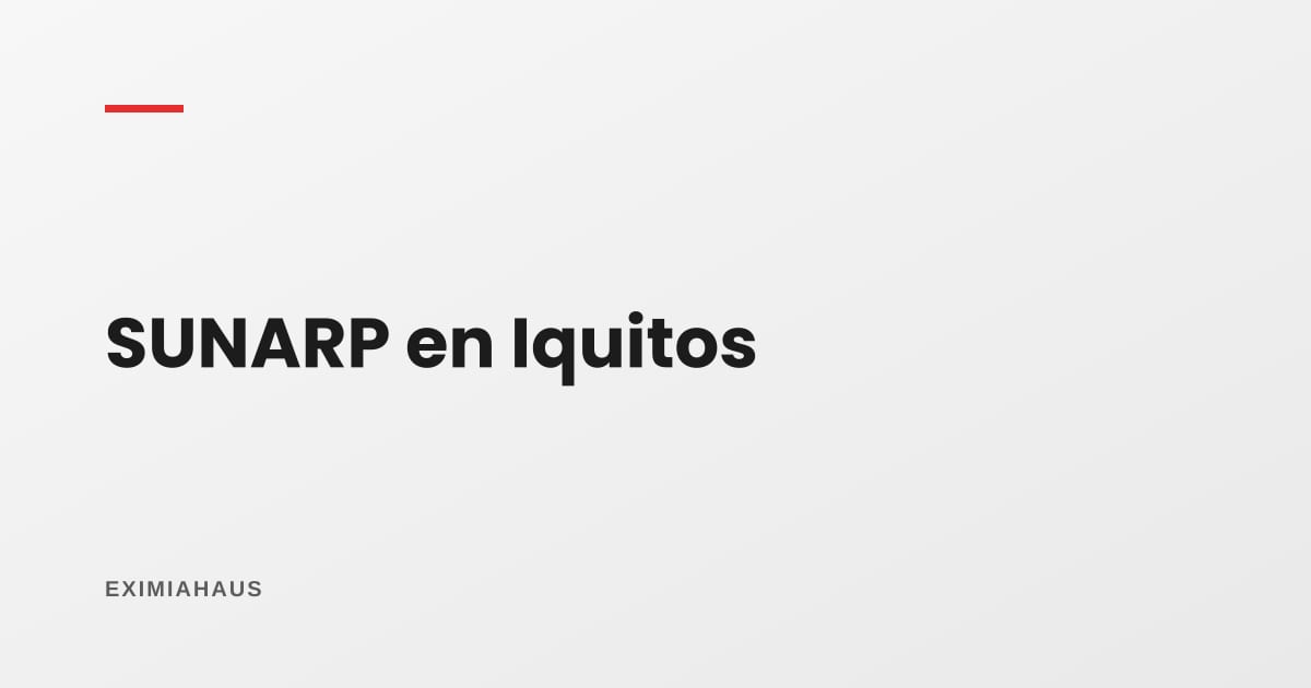 SUNARP en Iquitos: cómo saco la partida, la copia literal y el CRI en 2026