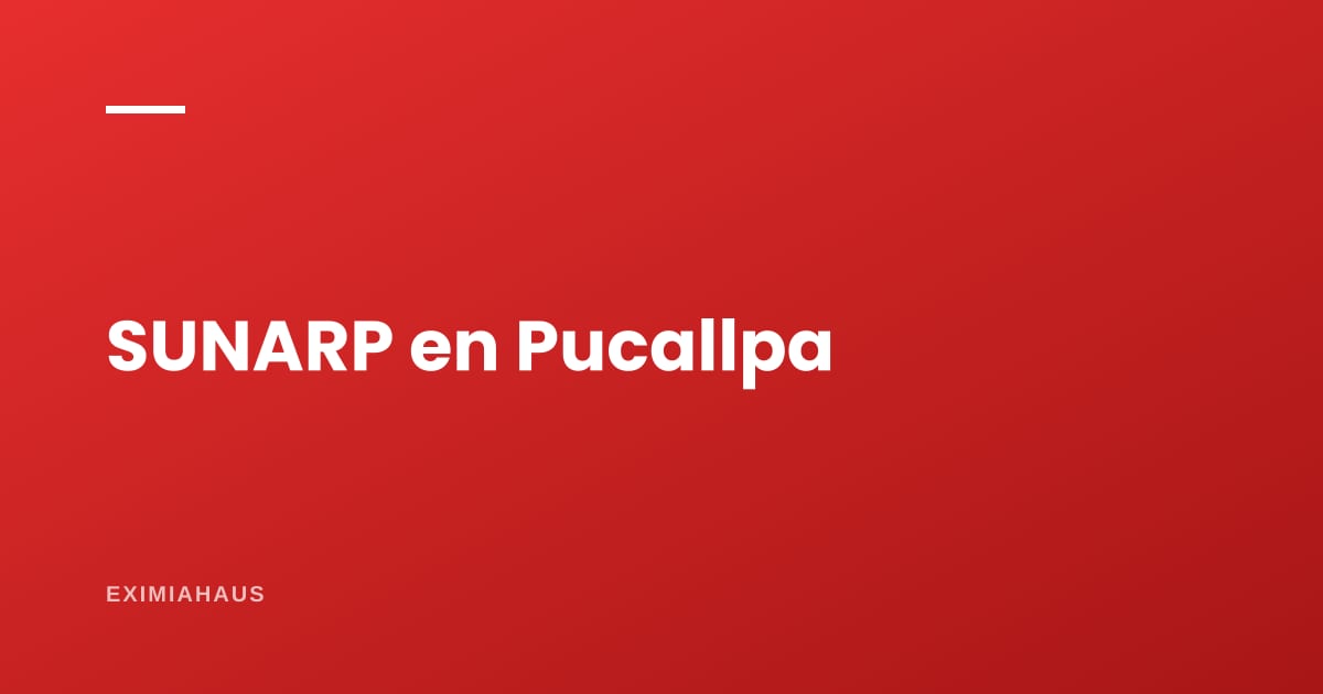 SUNARP en Pucallpa: cómo verificar un inmueble antes de comprarlo en 2026