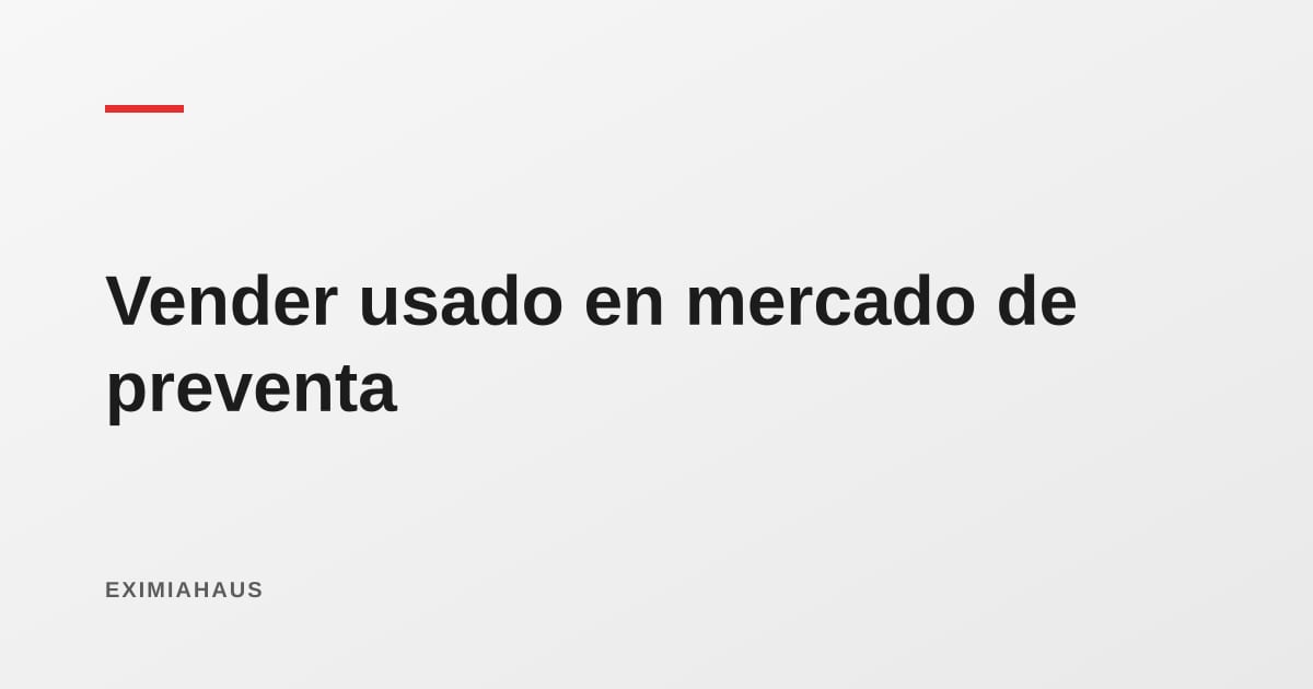 Cómo vender una vivienda usada cuando el 80% del mercado compra en planos