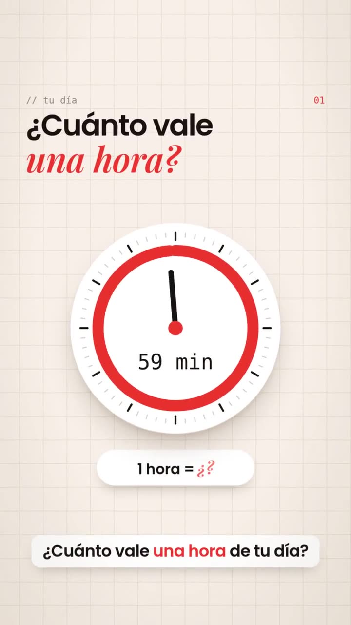 ¿Cuánto vale una hora de tu día?