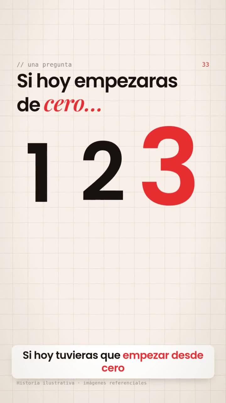 Si hoy empezaras de cero